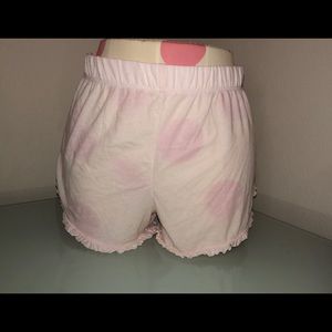 VS XL pink ruffle trim sleep shorts